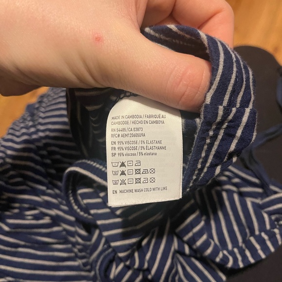 American Eagle one- shoulder tank stripped tank top- cute summer shirt - Picture 5 of 7